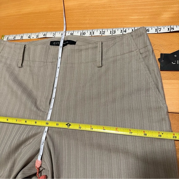 CITY Unltd. NWT Vintage Tan & Brown Striped Gaucho Pants SZ 10 - Picture 7 of 11